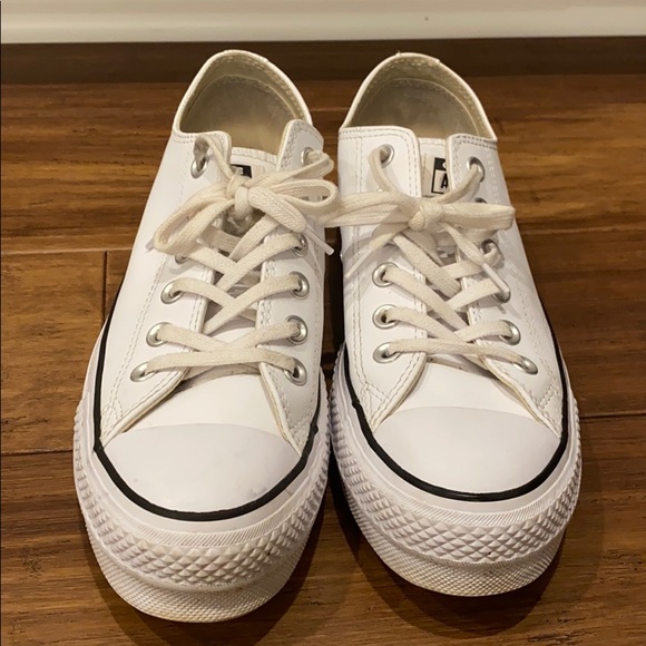 converse platform white leather